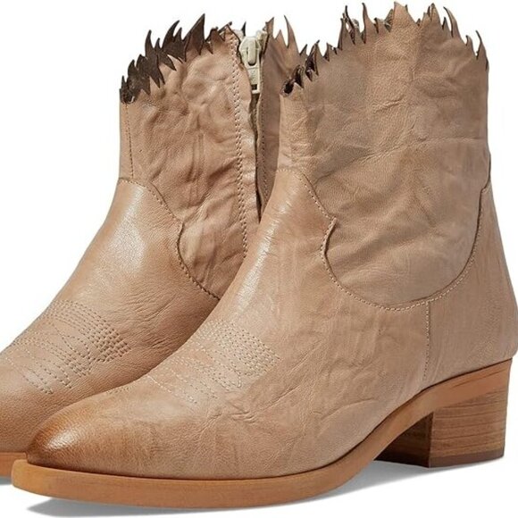 NEW BED/STU Bone Leather Diabolical Booties bone for women 563tn - Picture 1 of 6